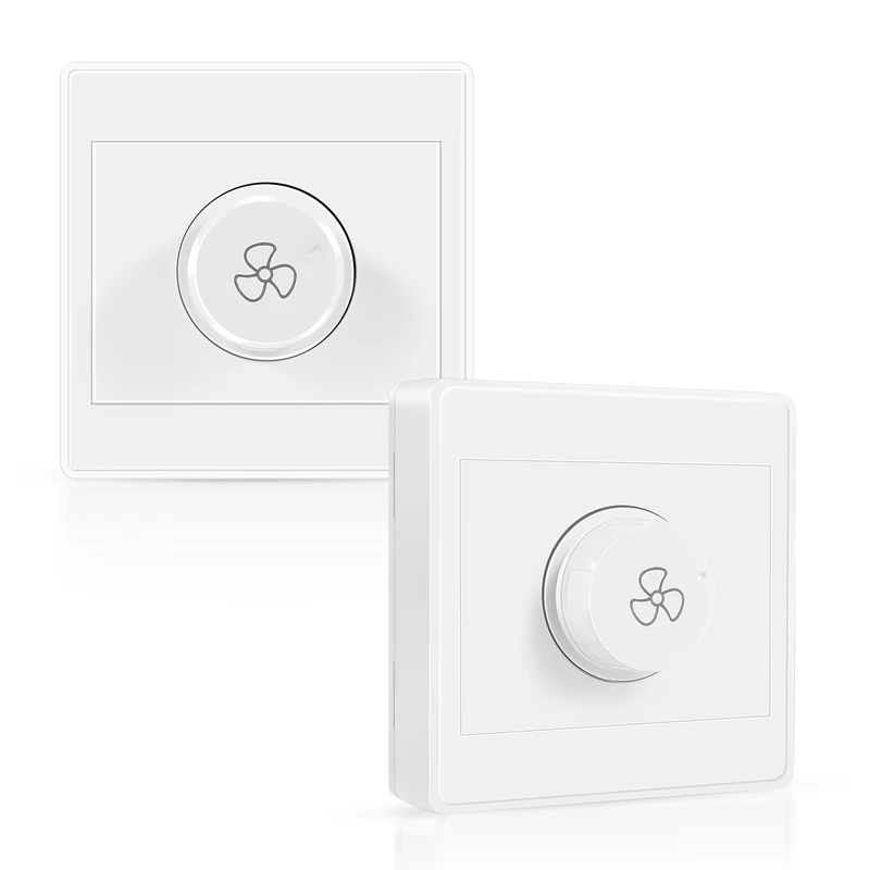 ABGR-2Pcs Потолочный вентилятор Бесступенчатый регулятор скорости Накладной переключатель скорости вентилятора