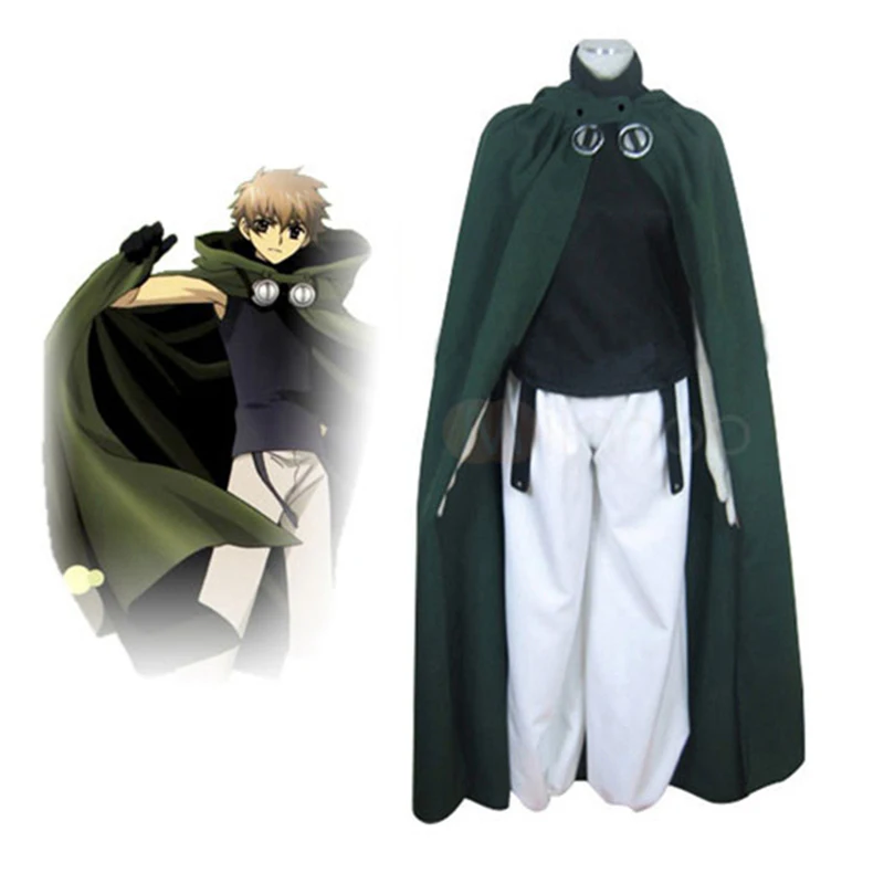 

Anime Tsubasa Li Syaoran Cosplay Costume Top Pants Cloak Set Role-Play Halloween Carnival Festival Comic-cons Outfit