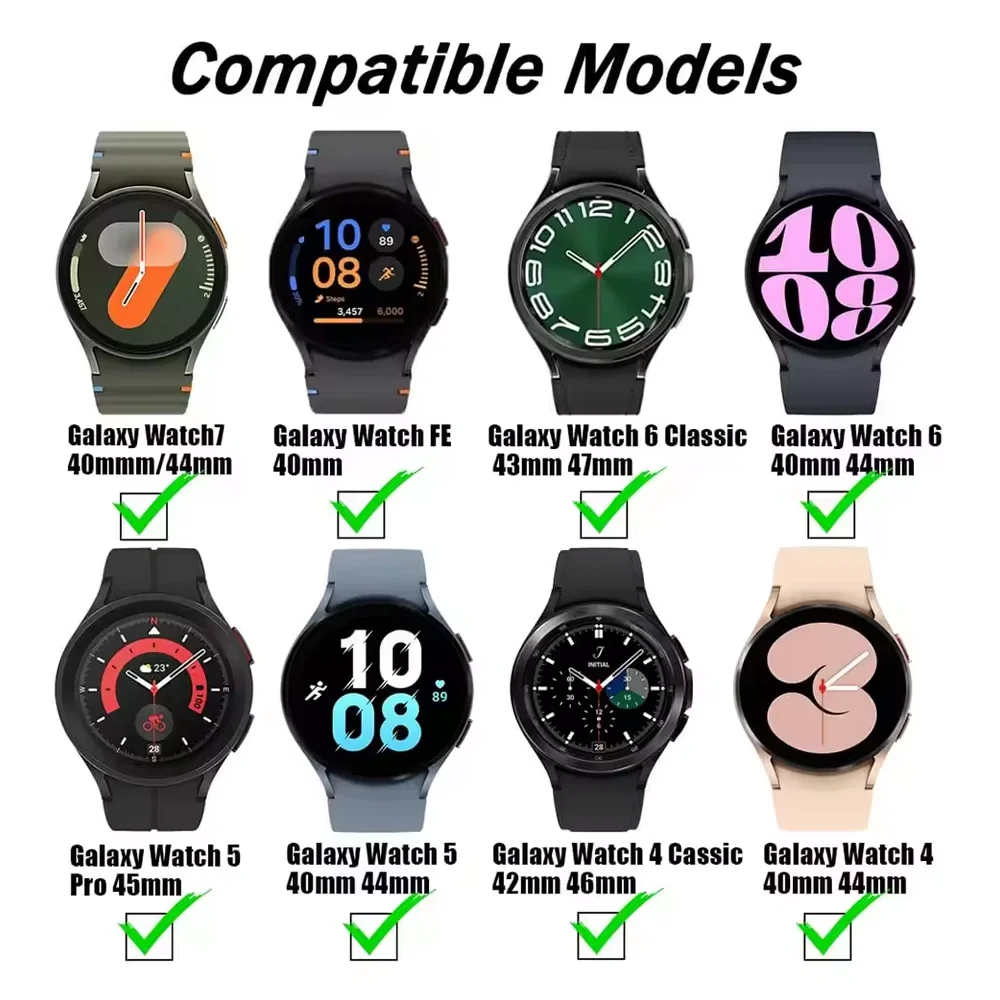 20mm 22mm Band For Samsung Galaxy Watch 7/6/5 44mm 40mm 5 Pro 45mm Silicone Bracelets correa Samsung Watch 7 FE 47mm 43mm strap image 6