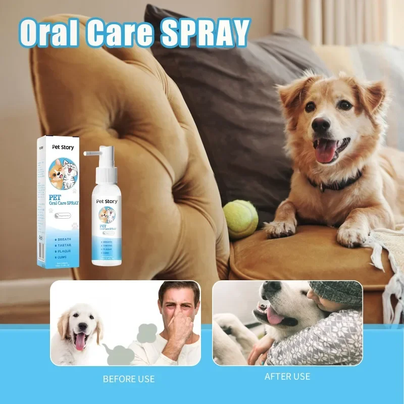 

Pet supplies Cat's mouth spray to remove bad breath Pet's cat and dog's mouth cleaning spray mouthwash fresh air