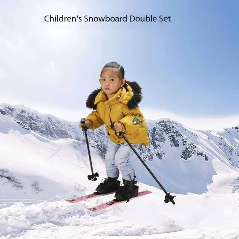 Sci in ABS per bambini invernali all'aperto, tavole a slitta spesse e resistenti all'usura, sci in erba, sci