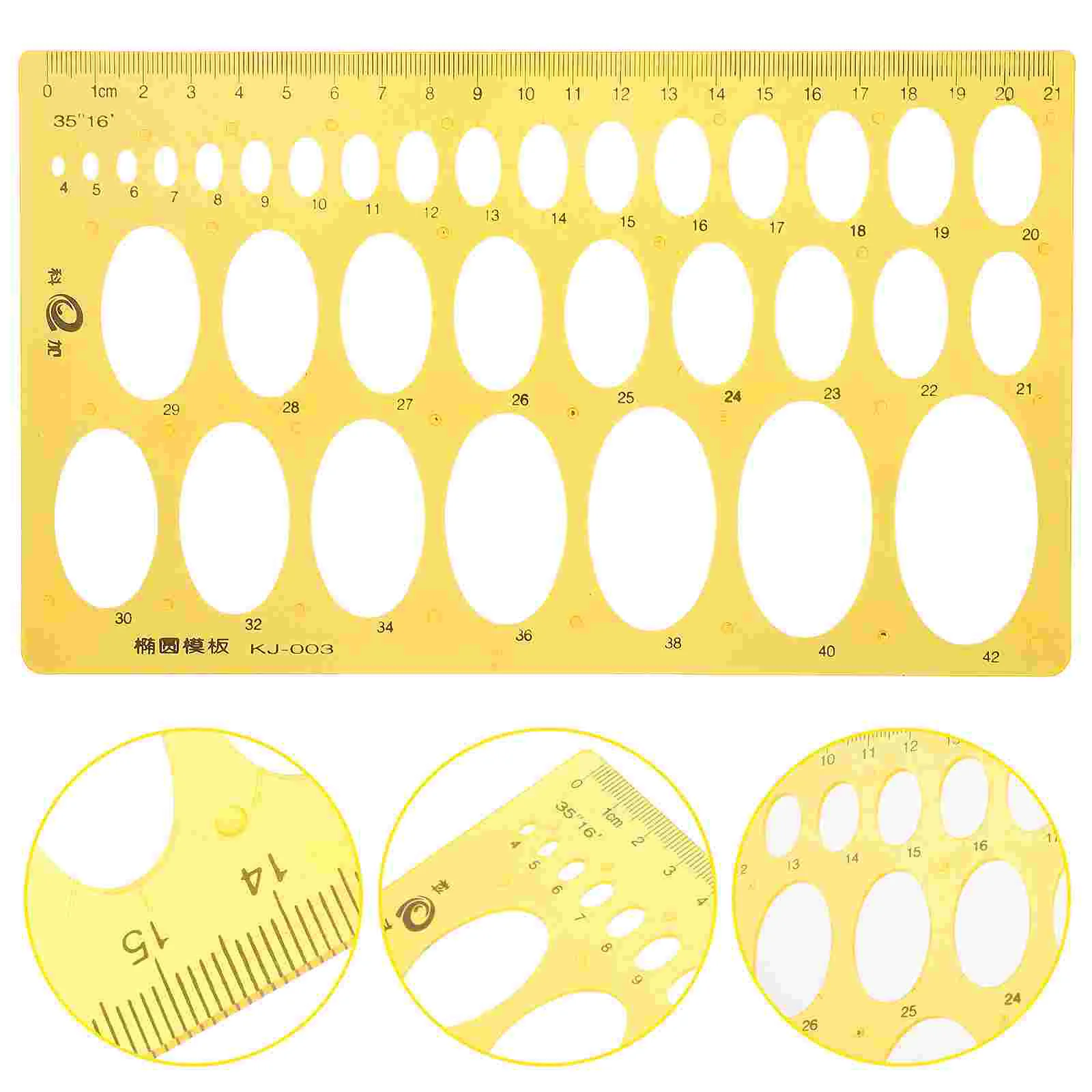 

Ellipse Draft Rulers Plastic Drawings Templates Measuring Geometric Rulers for School Office (Orange)