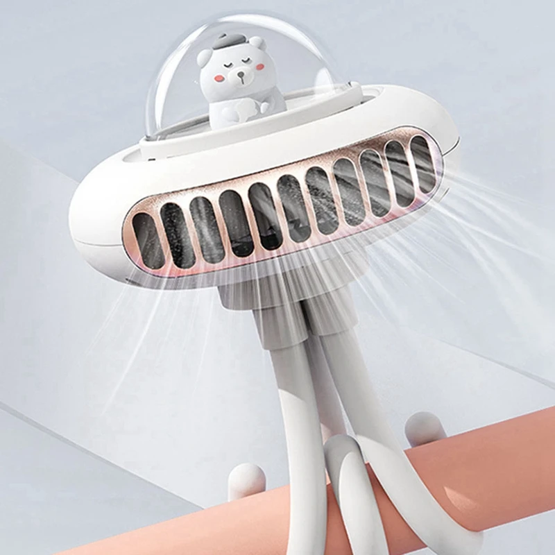 TKOH-Ventilatore per passeggino Ventilatore portatile flessibile con clip per treppiede Ventilatore personale portatile a 4 velocità per tapis roulant per bici da culla per auto