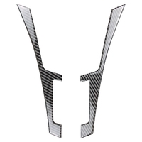 Car Center Console Panel Both Side Frame Trim Cover Sticker F Style Bezel Strip Carbon Fiber For Infiniti Q50 Q60 2014-2019