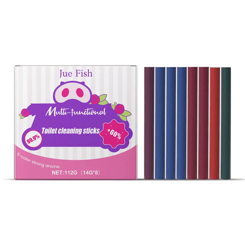 Jue Fish-palitos de limpieza de inodoro multifuncionales, eliminación de olores, manchas de orina, palos limpiadores de inodoro para el hogar, multiefecto
