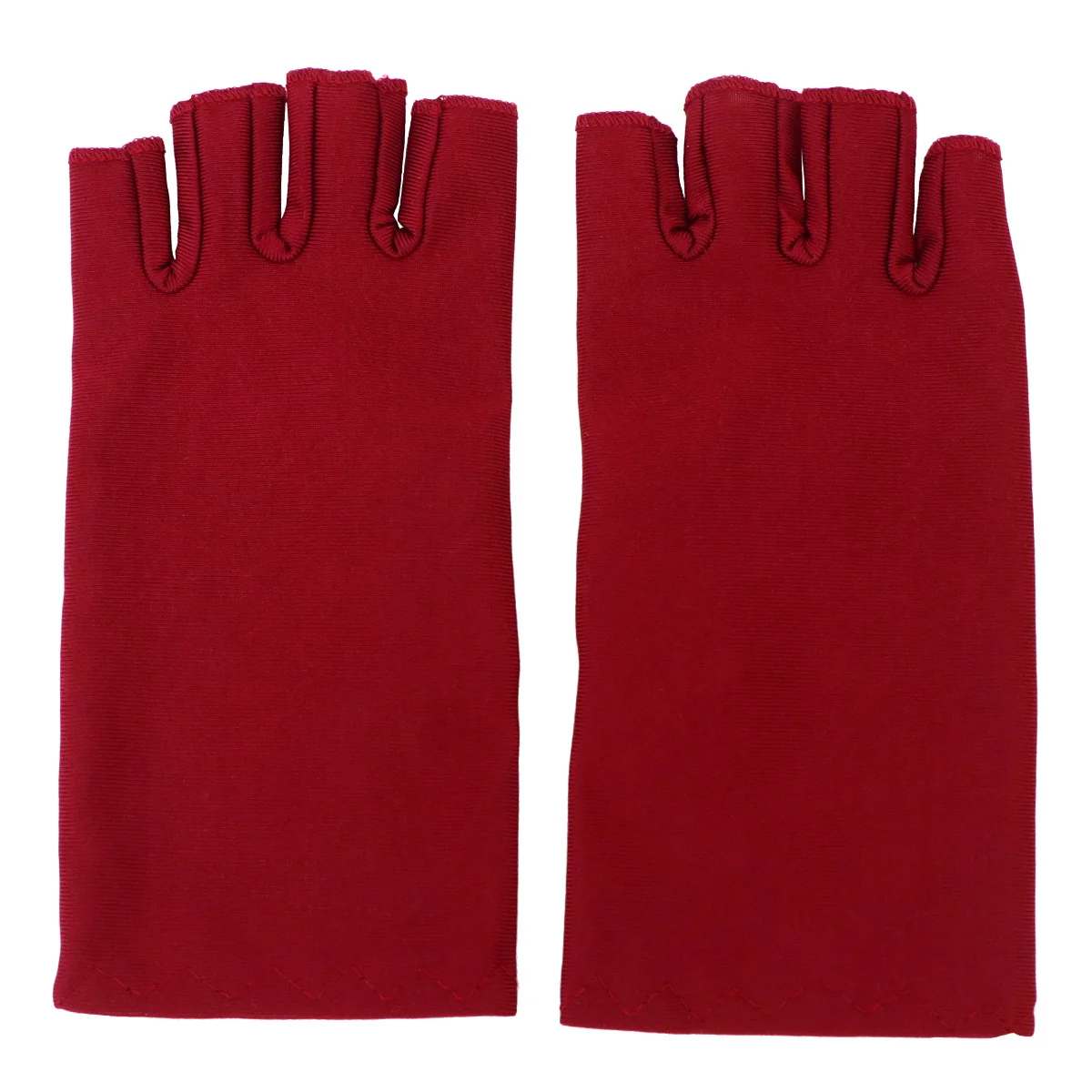 

2Pairs Anti Uv Nail Half-Finger Manicure Gloves Lightweight Hand Protector Uv Shield Protection Gel Nail Black