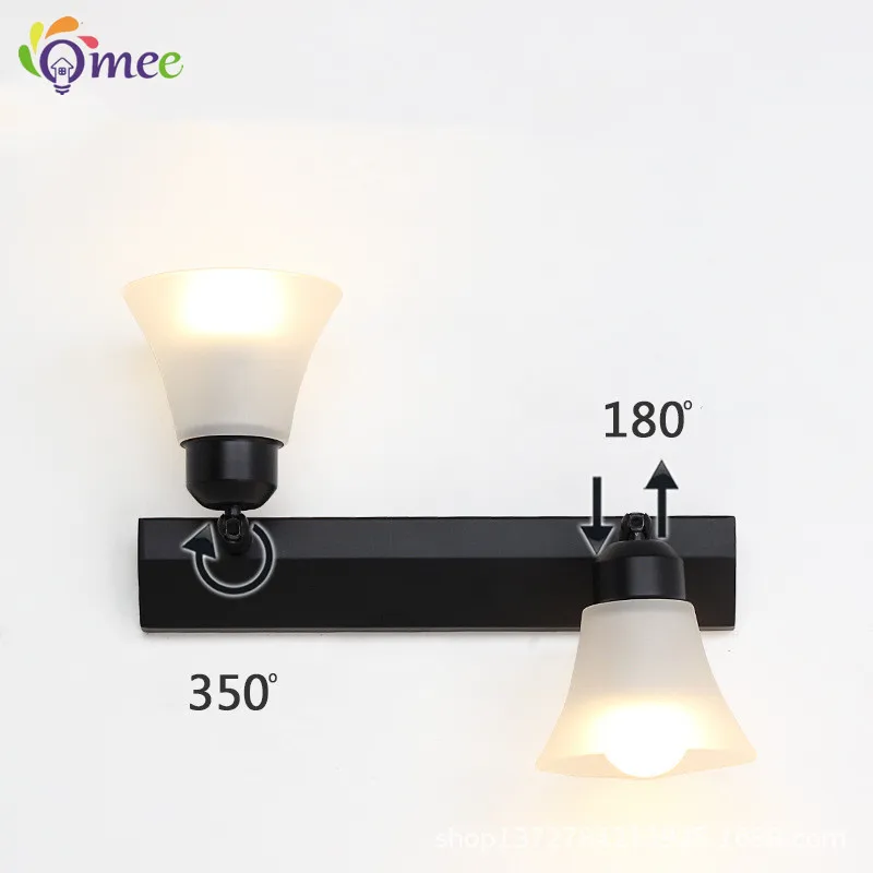 OMEE Led الحمام ضوء مرآة الجدار مصباح إضاءة المنزل الغرور جدار جبل تركيب المصابيح الحديثة مصابيح الحائط لغرفة المعيشة غرفة نوم