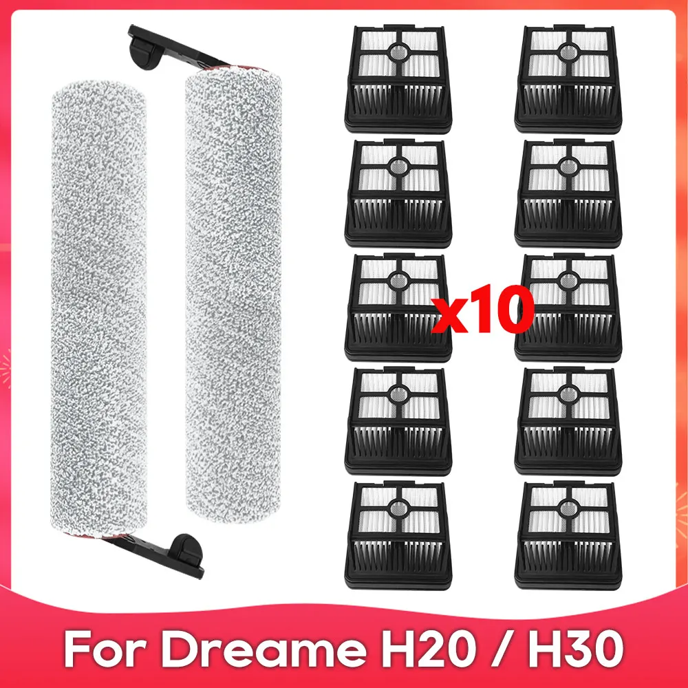 

Fit For Dreame H20 / H30 Roller Soft Brush Hepa Filter Vacuum Cleaner Replacement Spare Parts Accessories