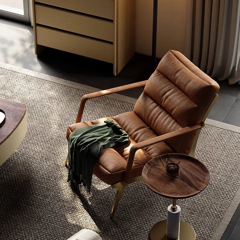 كرسي ترفيهي فردي بسيط وحديث، كرسي أريكة مصمم منزلي للضيوف