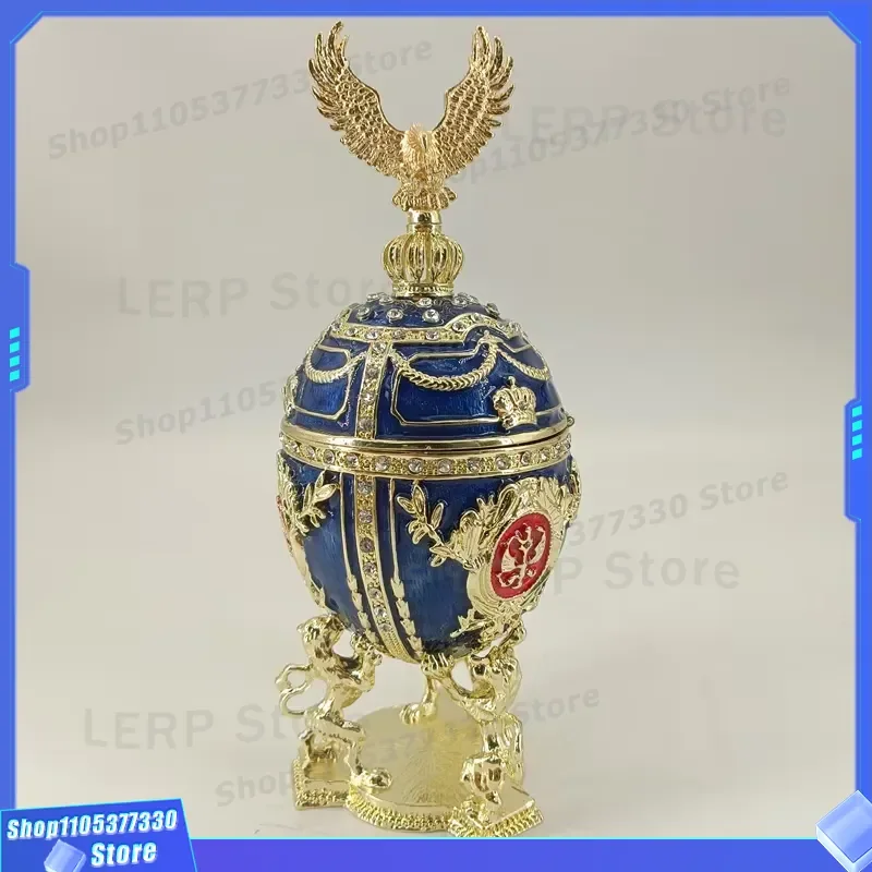 Egg Shaped Jewelry Box European Style Storage Organizer Home Decor Display Stand for Rings Necklaces Elegant Desktop