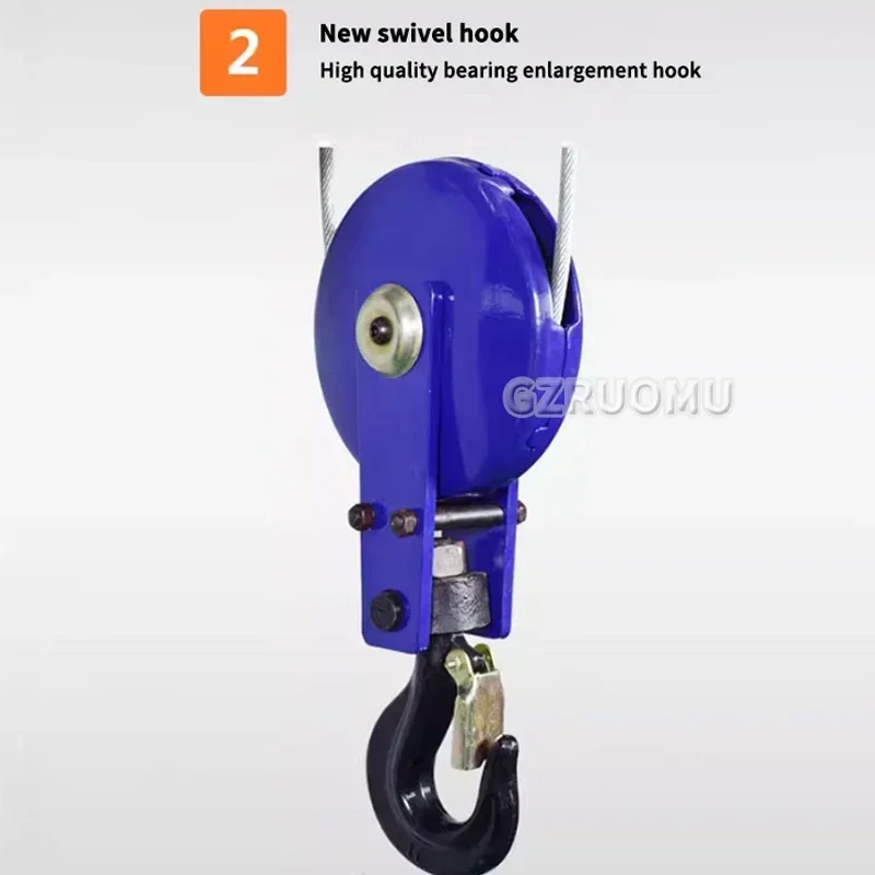 1.5T/1.2T Electric Hoist Crane Portable Lifter Overhead Garage Winch With Wired/Wireless Remote Control for Car Garage Boat