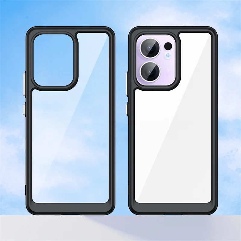 Oppo Reno13 A CPH2699 Hülle, Luftkissen, stoßfest, transparent, matt, rückseitige Abdeckung, harte Handyhülle für Oppo Reno 13A Reno13A Japan CPH2699