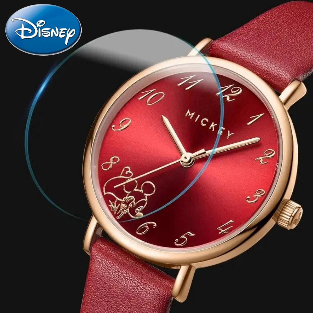 Orologio da donna per studenti Disney Simple Fashion Mickey Mouse Joint Belt orologio al quarzo impermeabile regalo con scatola Relogio Masculino