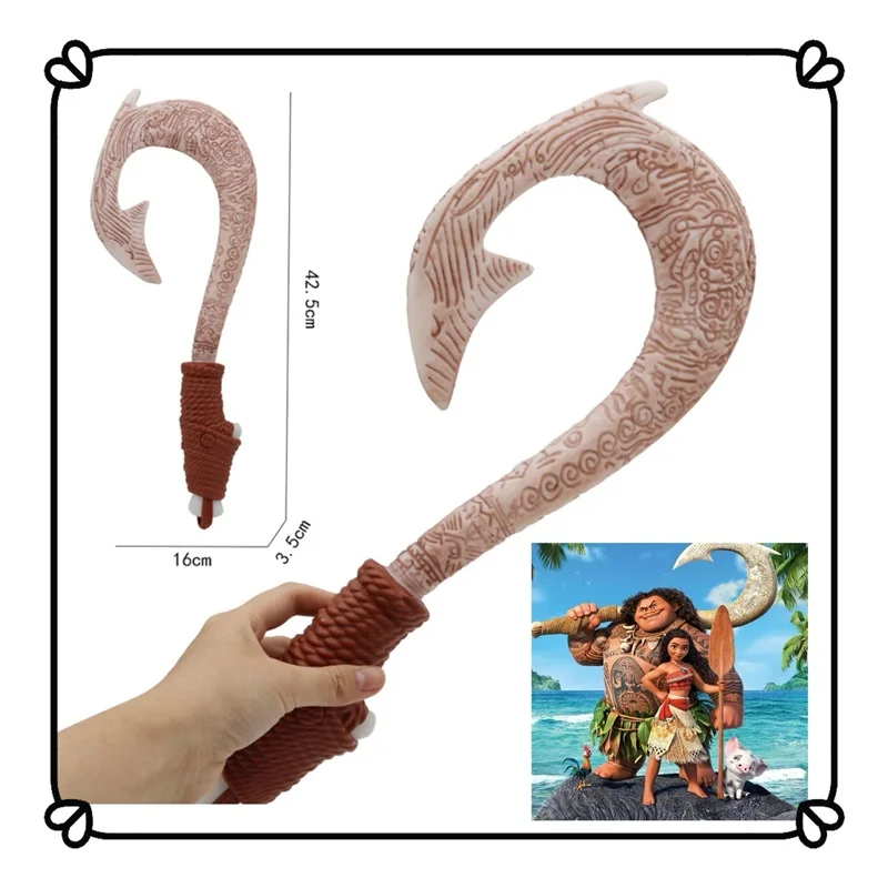 Cartoon Disney Anime Moana Fish Hook Knife Mao Yi Weapon With Light Children'S Role Playing Prop Christmas Gifts cosplay toys