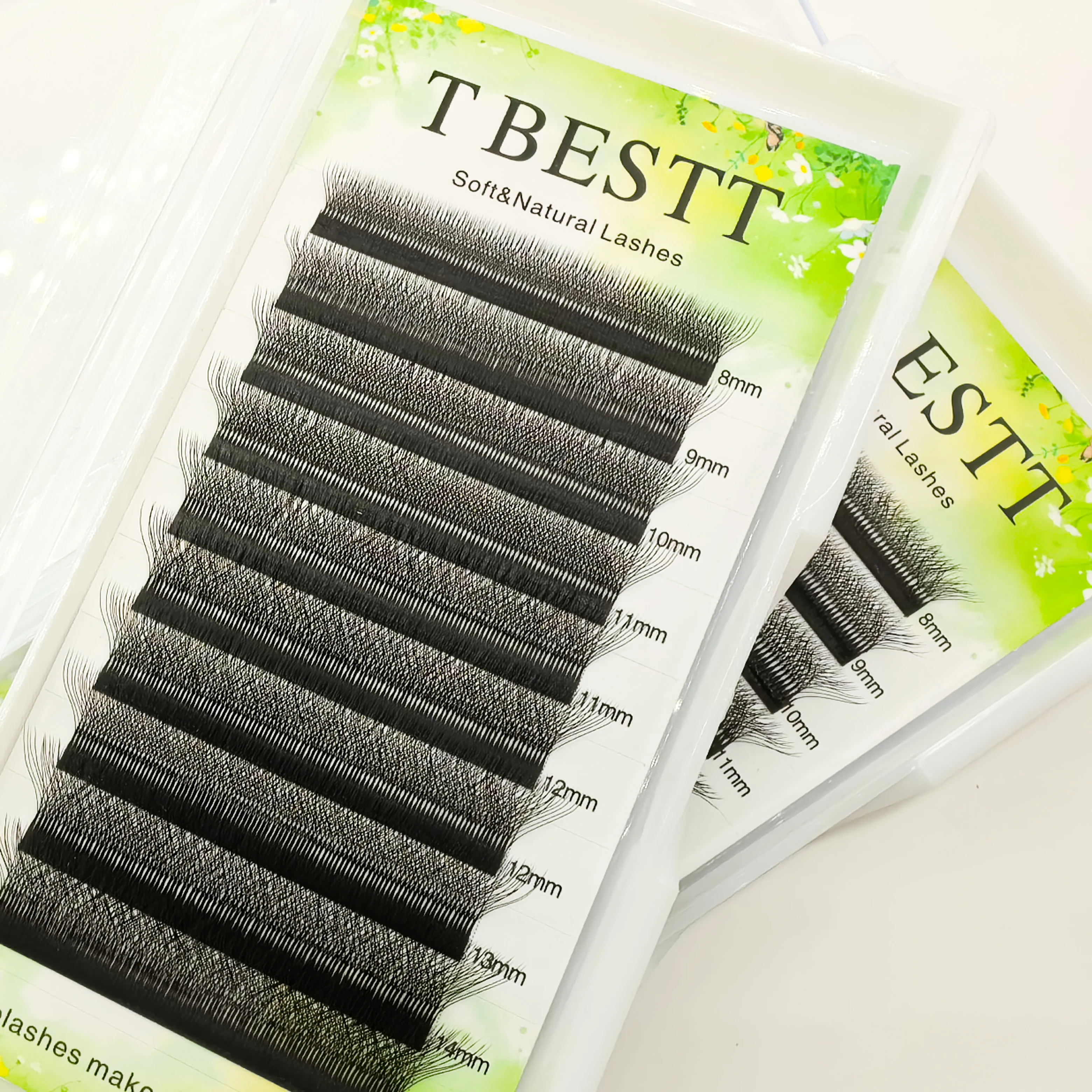 Tbestt 5D 6DW L M Curl Rzęsy Przedłużane Miękkie Naturalne 5DW L M Shape Rzęsy Sztuczne Gotowe Kępki W Volume