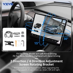 Staffa di rotazione dello schermo supporto di navigazione GPS per Tesla Model 3 Y 2023 modello 3 Highland 2024 accessori di ricambio centrali per auto