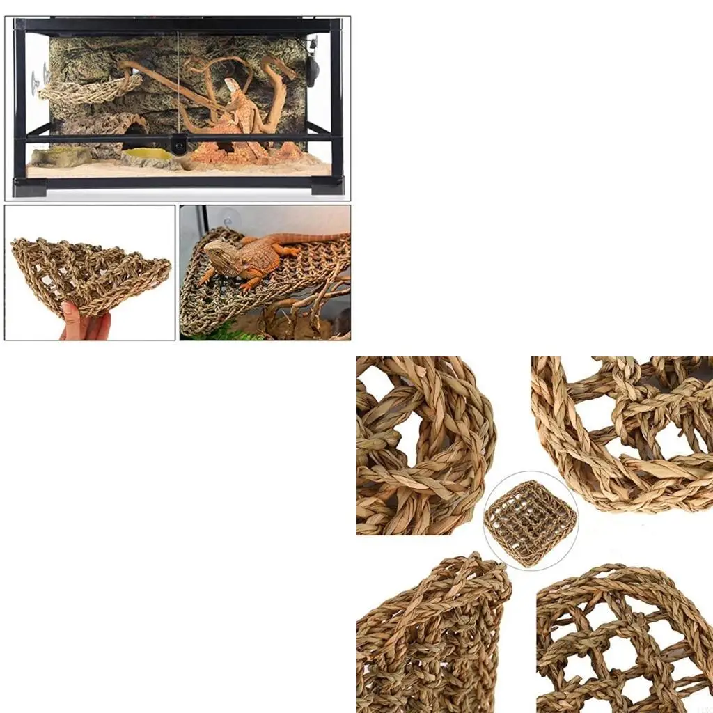 Reptiles cojines hierba cama mascota terrarios tamaño decoración cama cama