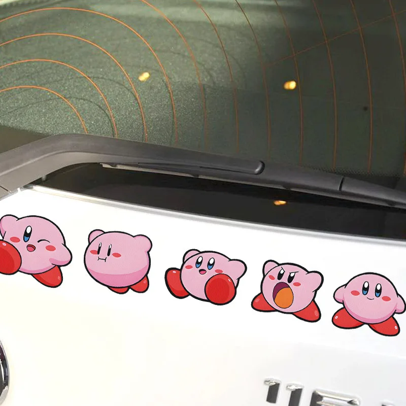 Kirby Car Stickers Body Scratch Decal Reflective Sticker for Car Auto Wrap Vinyl Decal Cover Door Window Headlight Decoration