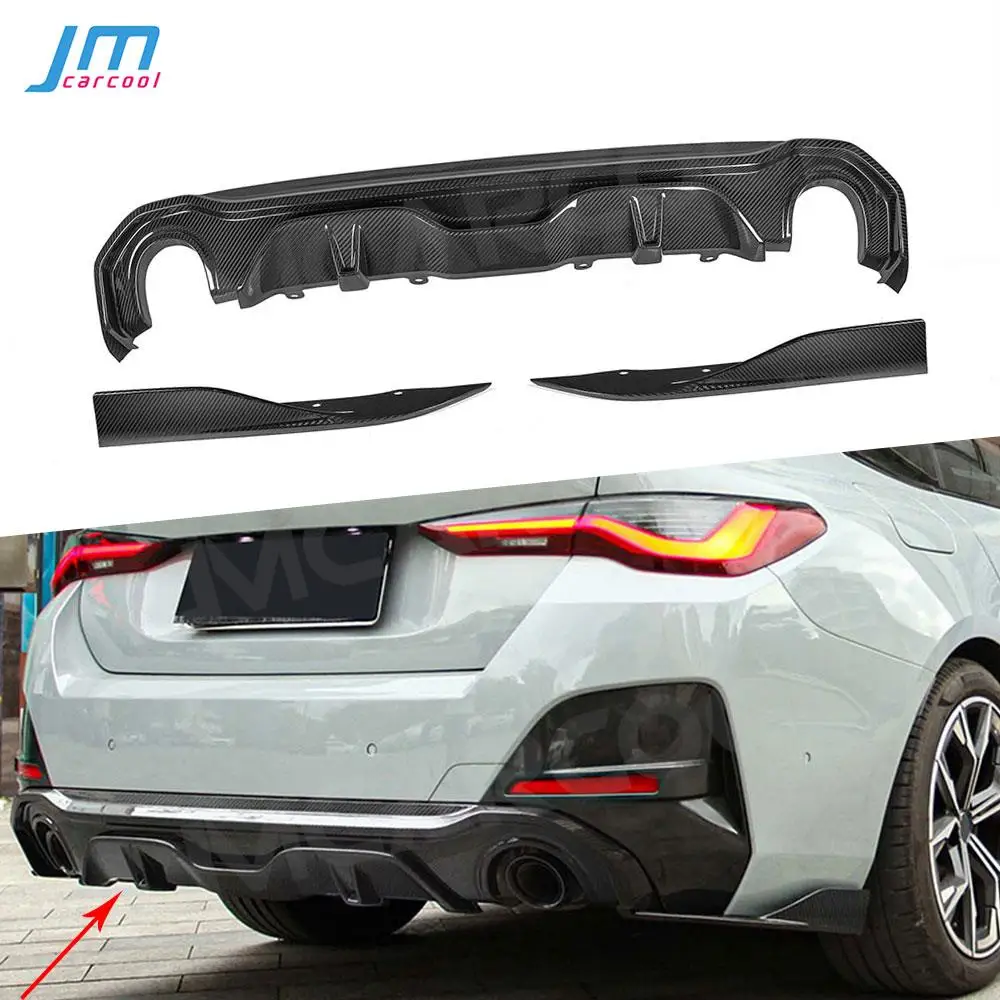 

Rear Diffuser Splitters for BMW 4 Series G26 M Sport 2020+ Dry Carbon Fiber Side Aprons Bumper Spoiler Car Styling