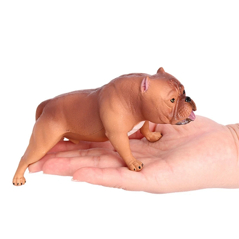 Simulated American bully pitbull dog desktop model bully dog home decoration puppy ornament