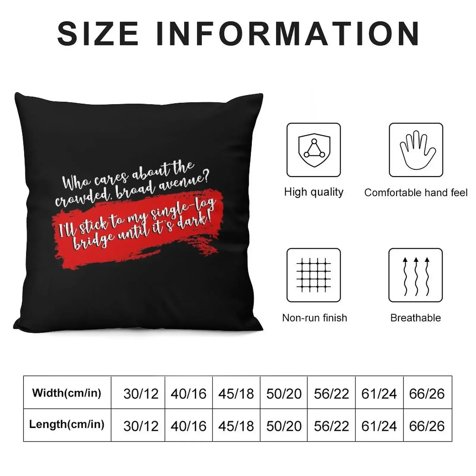 Wei Wuxian Single Log Bridge Quote The Untamed Throw Pillow Throw Pillow Decorative Cushion Cover pillow