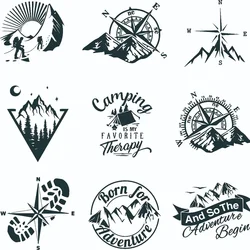 Car Sticker Creativity 10 Styles Adventure Sports Compass Vinyl Decals Car Bumper Body Rear Window Glass Decorative Decals