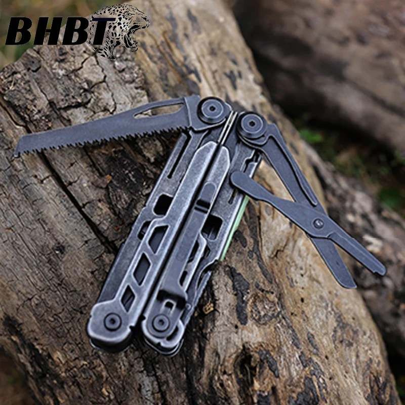 

BHBT 15 in 1 Multi Tool Pliers with Damascus Knife Multi-functional Wrench Folding EDC Outdoor Camping Multi Tool