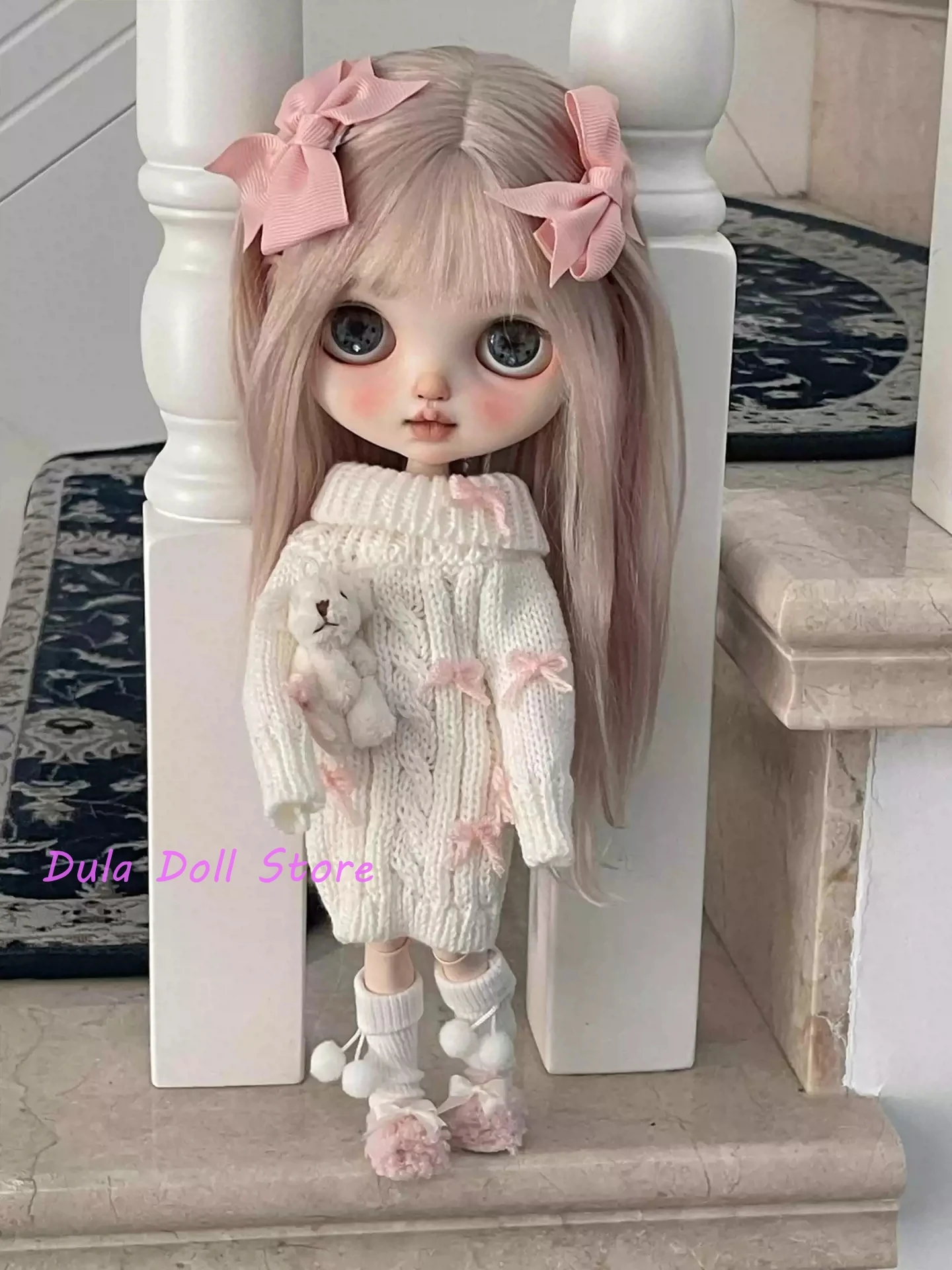 Dula Doll Clothes Dress Knitted sweater set Blythe ob24 ob22 Azone Licca ICY JerryB 1/6 Bjd Doll Accessories