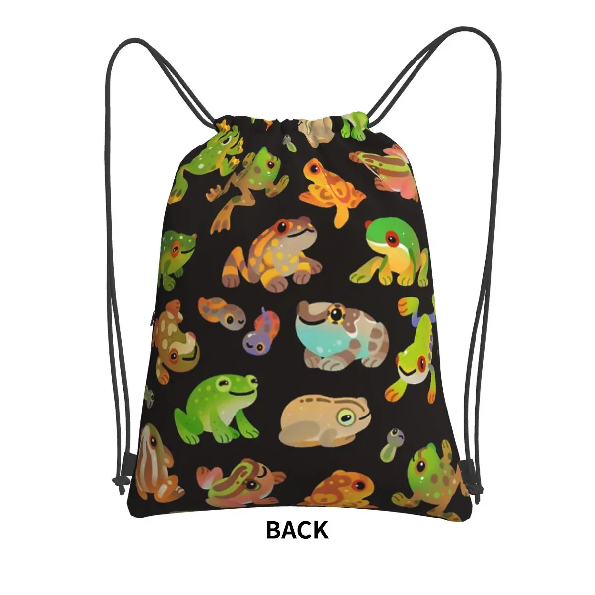 Tree Frog-Mochilas portáteis escuras, Drawstring Bag, Bundle Pocket, sapatos, moda, estudantes