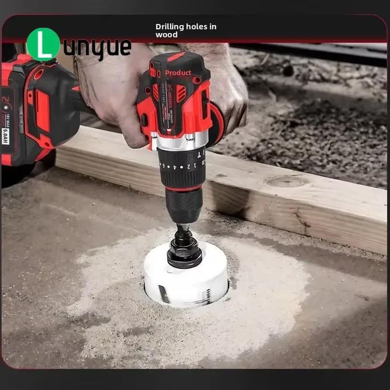 18V Brushless Electric Impact Drill 13mm Lithium Battery Industrial Grade Cordless Power Tool for Household Building