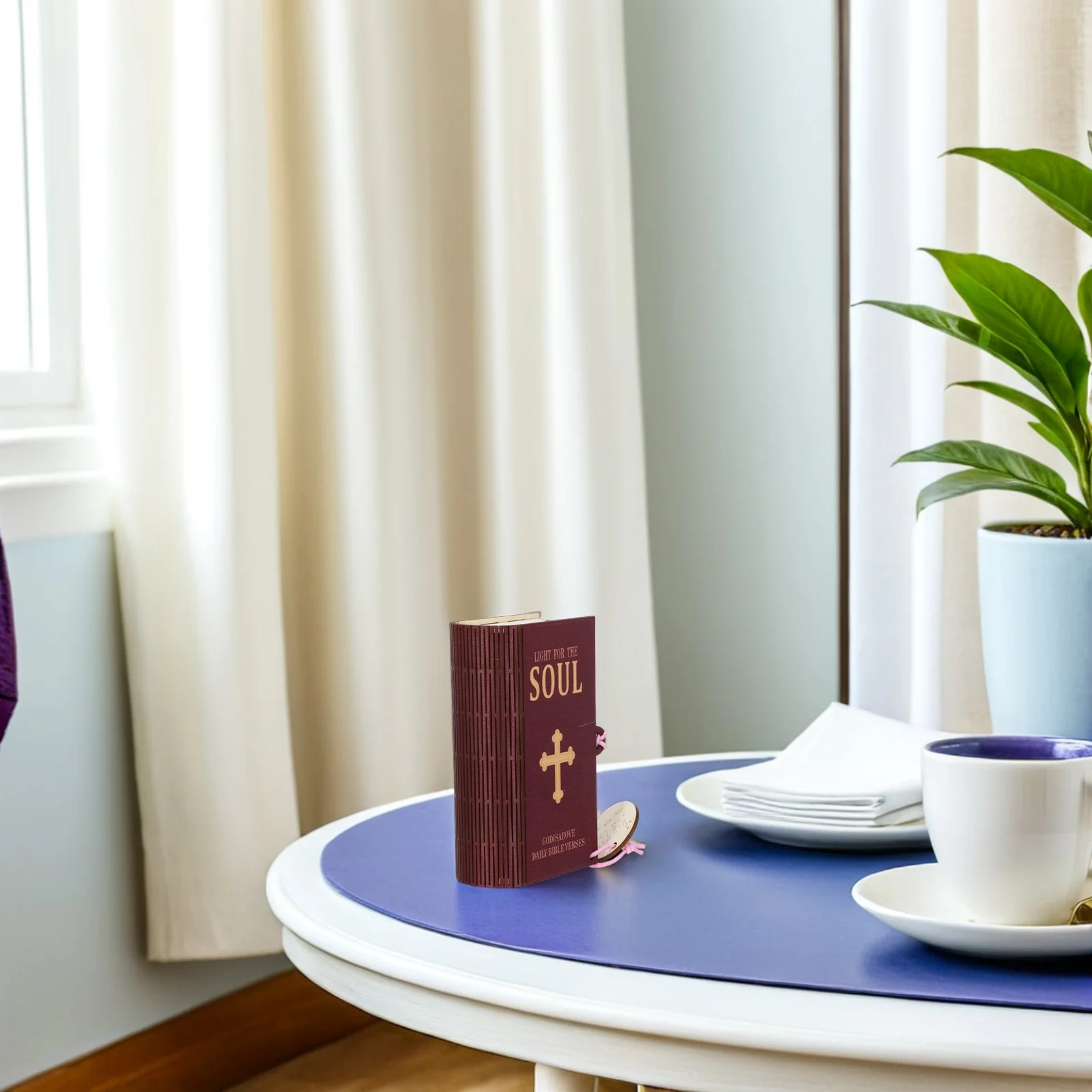 

1 Set Handmade Bible Verse Cards Wooden Box Christian Bible Verse Gift Box Prayer Card Holder Scripture Cards for Daily