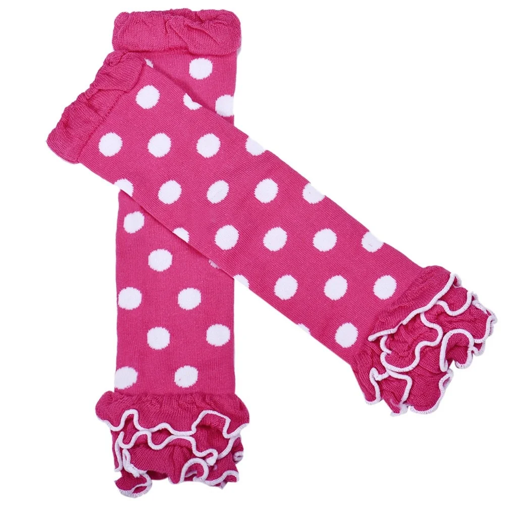 Cute Girls Leg Warmers For Baby Girl Tights Polka Dot Legging With Lotus Ruffles Infant Cotton Leg Warmer Calzas Mujer Leggings