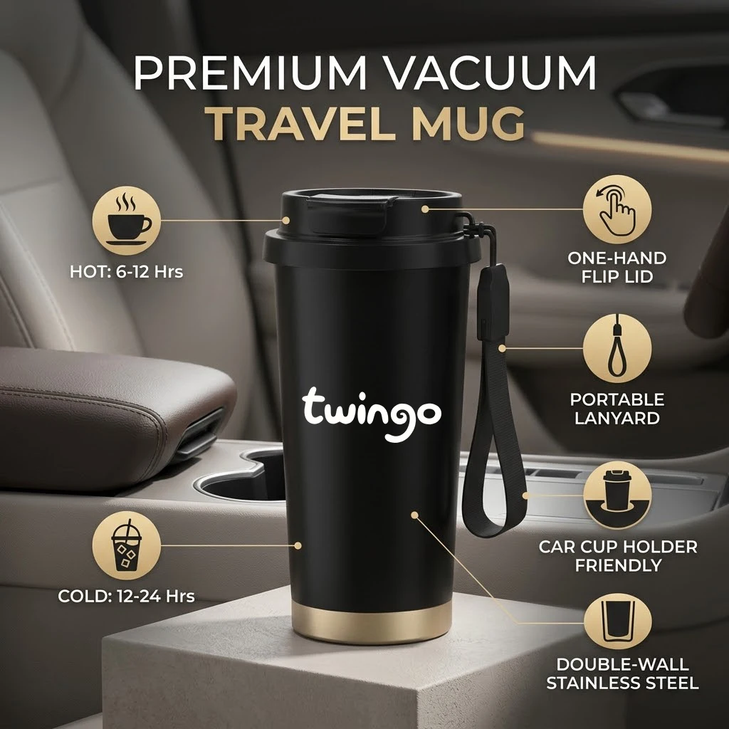 Car Thermos Cup Water bottle Coffee cup 316 stainless steel For Twingo Captur Techno E-Tech Hybrid MK2