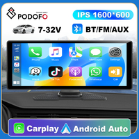 Podofo 10.26 inch Universal Wireless Carplay Android Auto MP5 Portable Smart Player Supports AirPlay Android Cast CVBS Camera