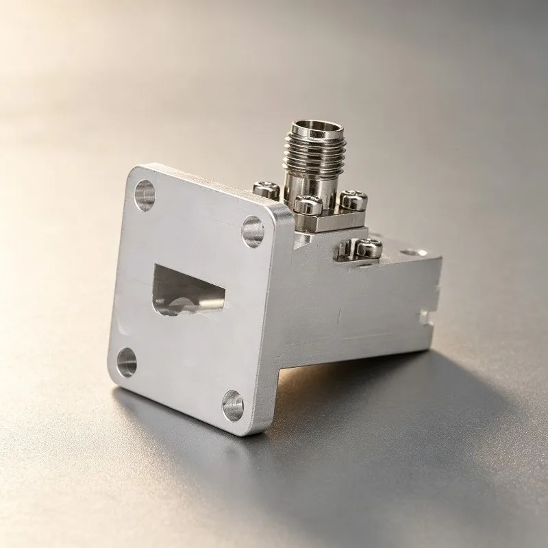 WR42/BJ220 2.92mm Female Orthogonal Waveguide to Coax Adapter 18-26.5GHz RF Microwave High Precision Industrial
