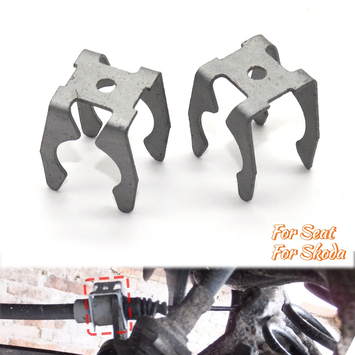 2Pcs For Seat Altea Skoda Fabia Parking Brake Cable Clip Stable Cable Securing Rear Disc Brake Cable Retainer Easy Installation