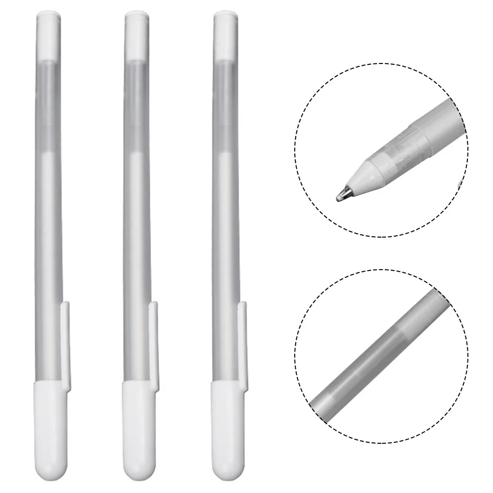 

3pcs Eyebrow Tattoo Positioning Pen Mapping Tool Marking White Pencil Fine Point Sweatproof Skin Blade tattooes areas lines