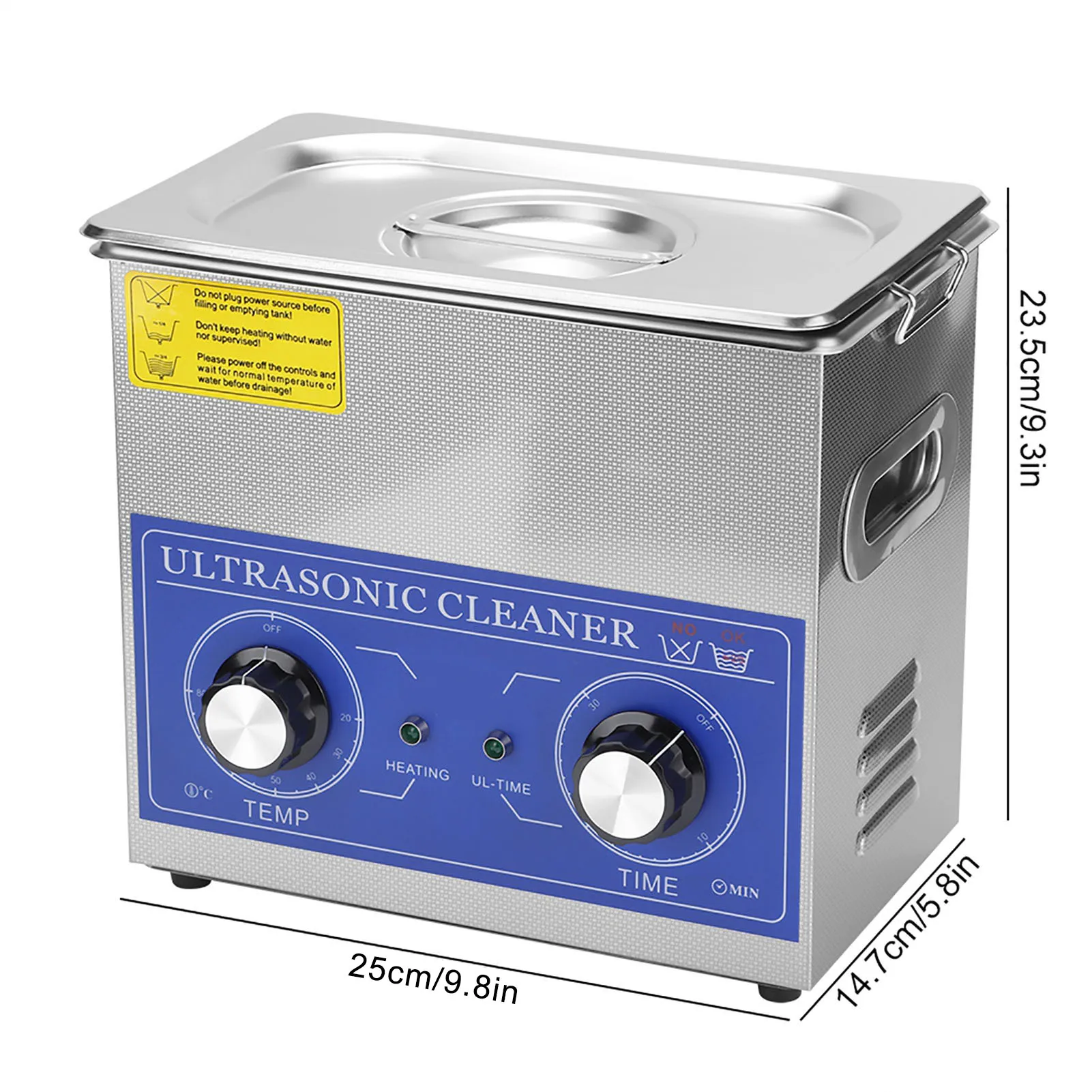 3,2l 120W Ultrasone Reiniger, Mechanische Timing Verwarming Mini Ultrasone Reinigingsmachine