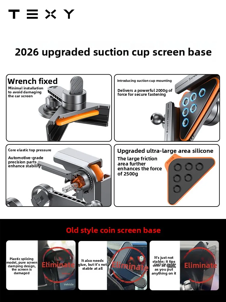 2026 for Tesla Mobile Phone Holders, Modely New Version 3/Y Magnetic Suction Special, Car Screen Navigation Charging Bracket