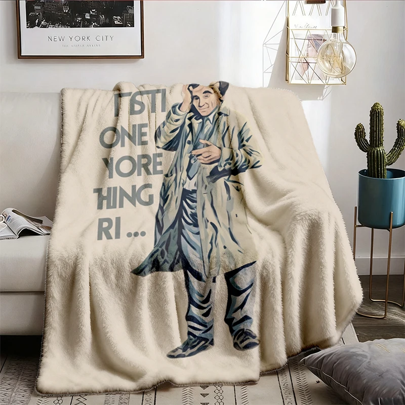 Vintage Detective Quote Flannel Blanket, Retro 70s Mystery TV Graphic Flannel Blanket
