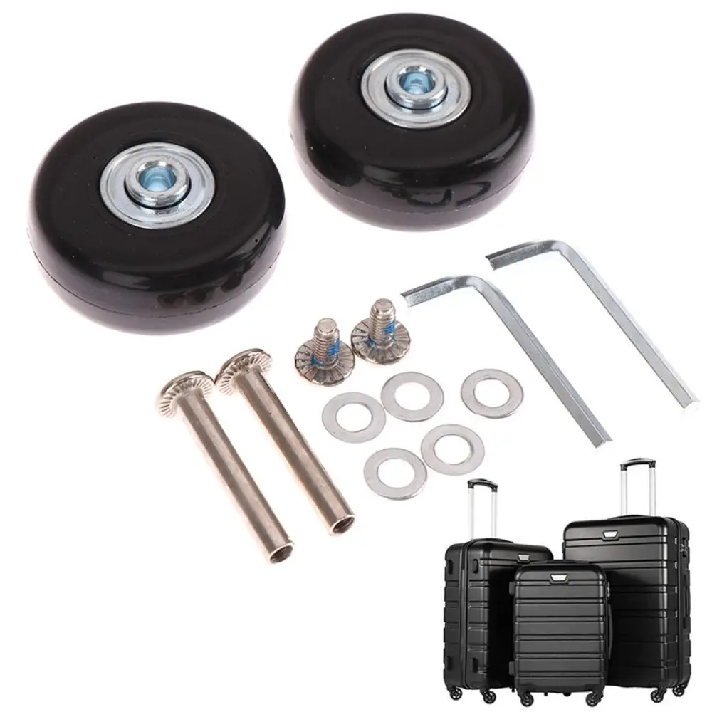

2Pcs Replacement Suitcase Wheels Silent with Screw Replace Wheels Wear-resistant Travel Luggage Wheels Luggage Accessories