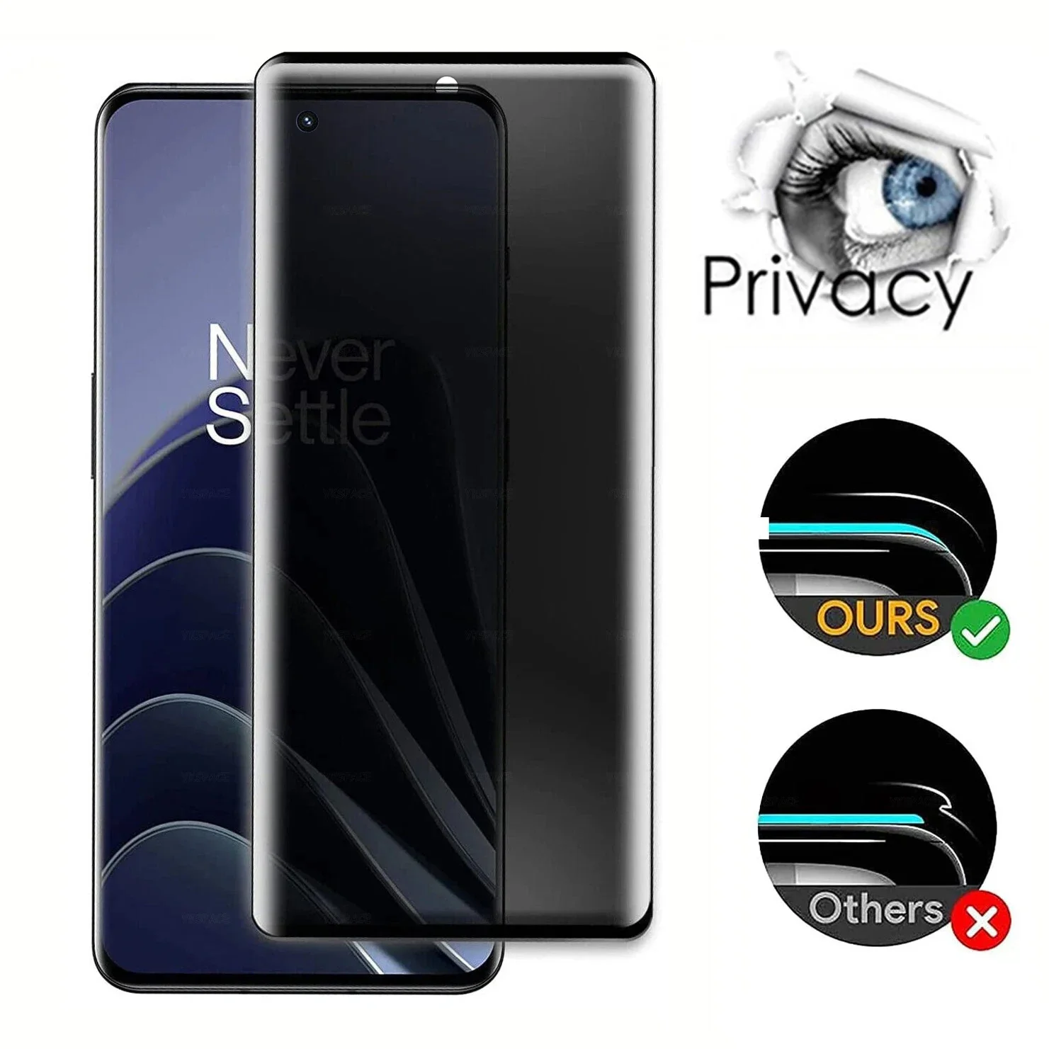 

3D Curved edge Privacy Anti Spy Peeping 9H Tempered Glass For Redmi Note 13 Pro Plus Screen Protector Protective Film