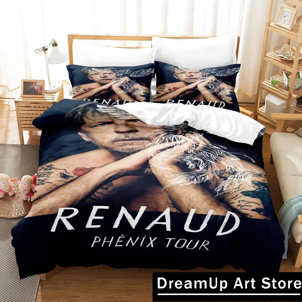 Hip Hop Renaud Séchan Bedding Set Cartoon Anime three-piece set Adult Kid Bedroom Duvetcover Sets 3D Kawaii