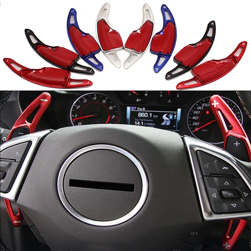 

Car Styling for Chevrolet Camaro 6th Gen 2016 2017 2018 aluminum Paddle Shifters Steering Wheel Shift Paddles Decoration Trim