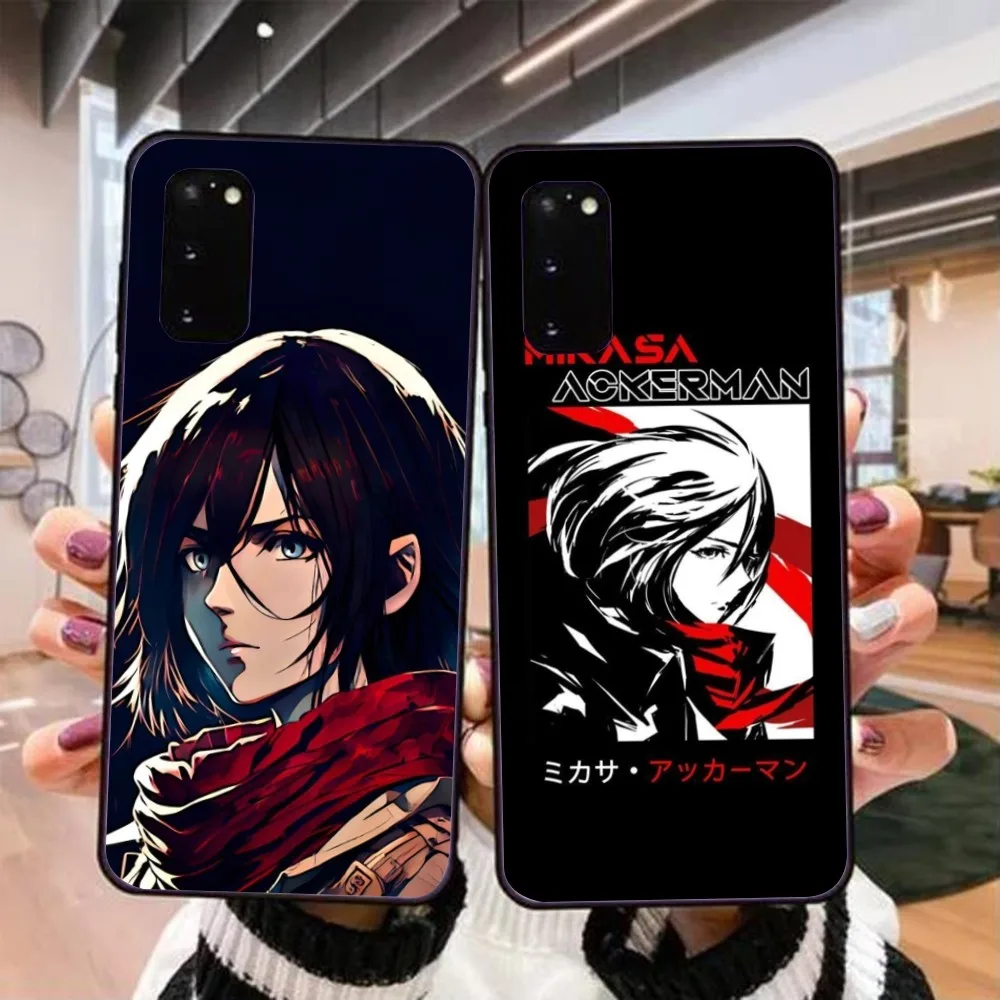 AOT Mikasa Ackerman Cell Phone Case for Realme GT 2 9i 8i 7i Pro X50 X2 C35 C21 C20 C11 C3 Black Soft Phone Cover Funda