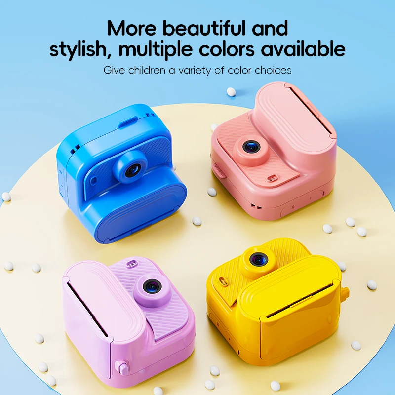 Câmera digital para crianças com função de impressão 1080P HD câmera instantânea presentes de Natal aniversário para meninas meninos de 4 a 12 anos