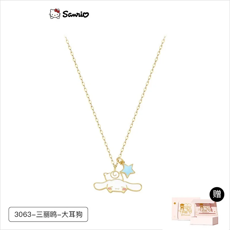 

Sanrio Cinnamoroll Sterling Silver Necklace Girl Kawaii My Melody Fashionable 925 Silver Clavicle Chain Woman Gift Accessories