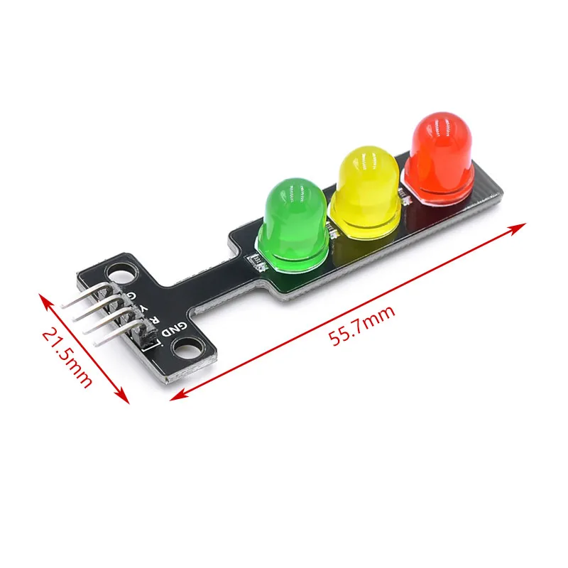 5pcs Mini 5V Traffic Light LED Display Module Red Yellow Green 5mm LED Mini-Traffic Light for Traffic Light System Model