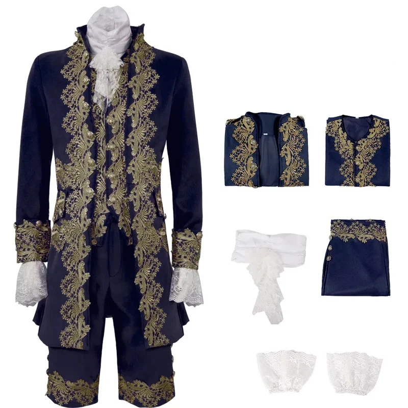 

★Halloween Cosplay Costume Medieval King Prince For Adult Men Top Vest Jacket Coat Blazer Suit Royal Court 2026 New ♥Look Me ←_←