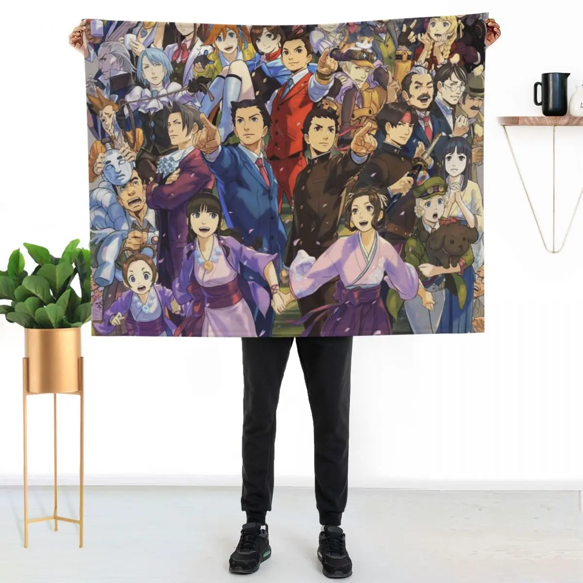 

Ace Attorney 20th Anniversary Throw Blanket Wrinkle Resistant Lightweight Blanket
